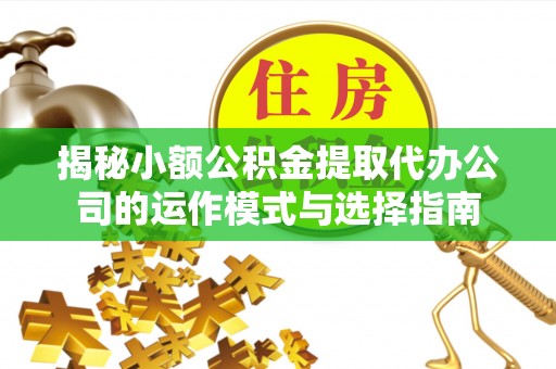 宜兴揭秘小额公积金提取代办公司的运作模式与选择指南
