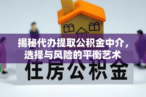 宜兴揭秘代办提取公积金中介，选择与风险的平衡艺术