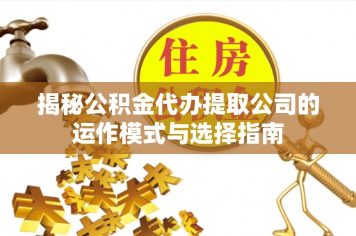 宜兴揭秘公积金代办提取公司的运作模式与选择指南